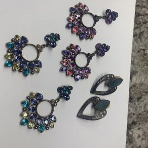 Lot Of 3 Pierced Dangle Costume Earrings All Signed - 2 By OHO